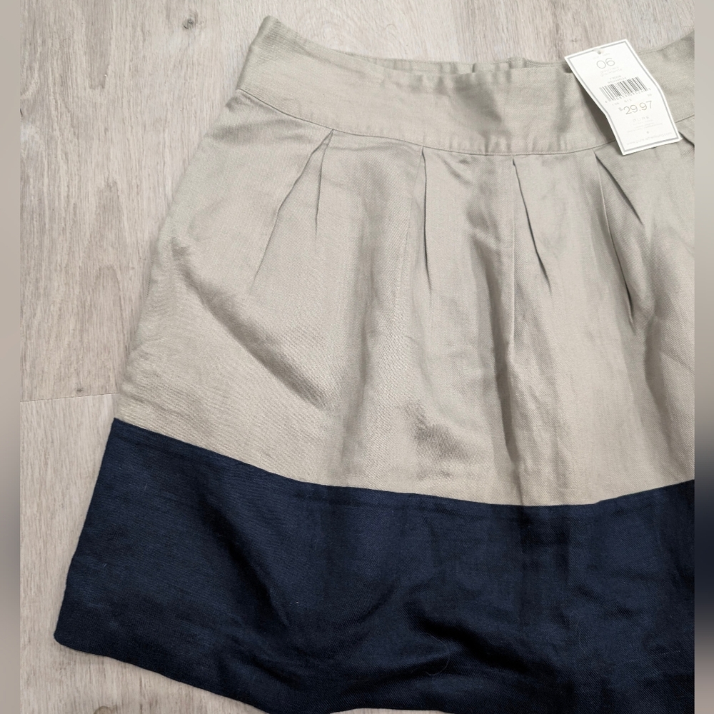 NWT Alfred Sung Pure Two-tone Mini Skirt Size 6 - Picture 6 of 8